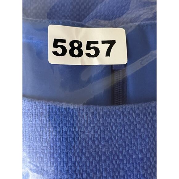 J Crew Basketweave Dress Size 2 Bright Grotto Blue Textured Pencil Career Office - Picture 8 of 8